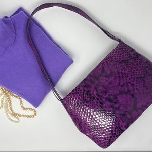 Purple Italian Leather Bag